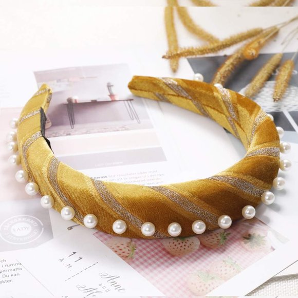 6 Pack Velvet Sponge Thick Hairbands Wide Headband main image 2